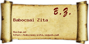 Babocsai Zita névjegykártya
